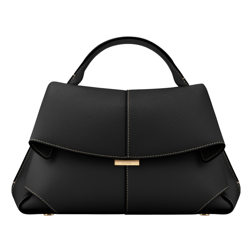 Mokki - Edition Textured Black with Ecru Stitching