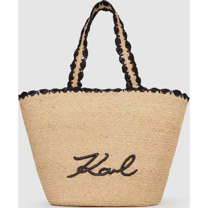 K/Signature scallop beach bag