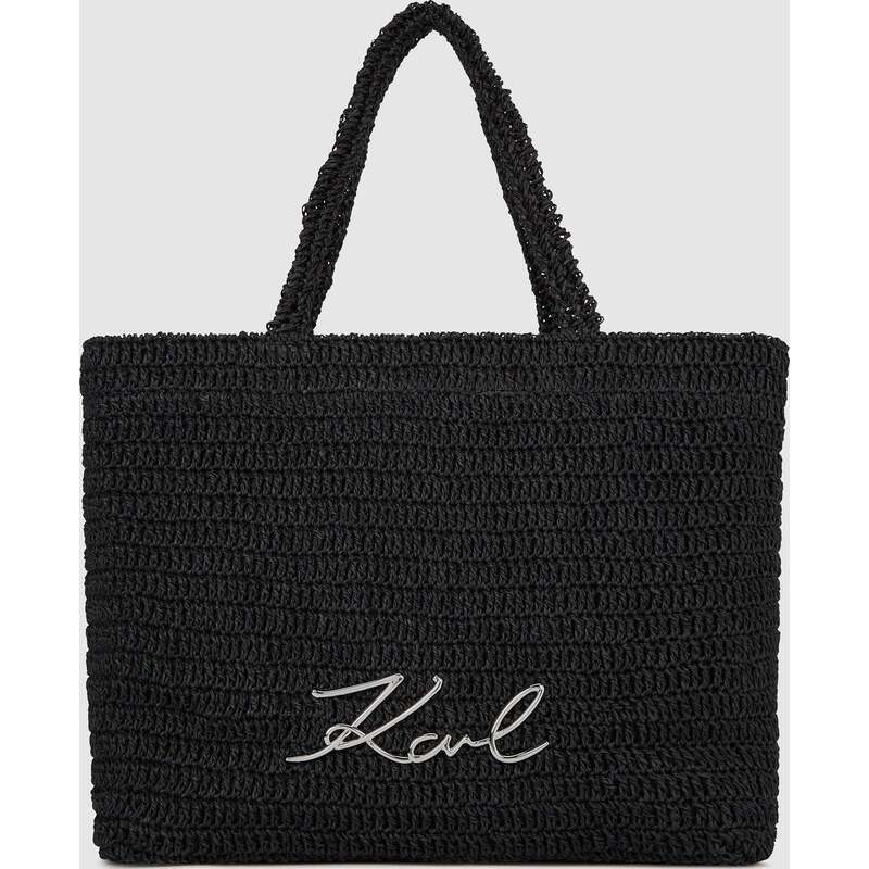 K/Signature crochet beach bag