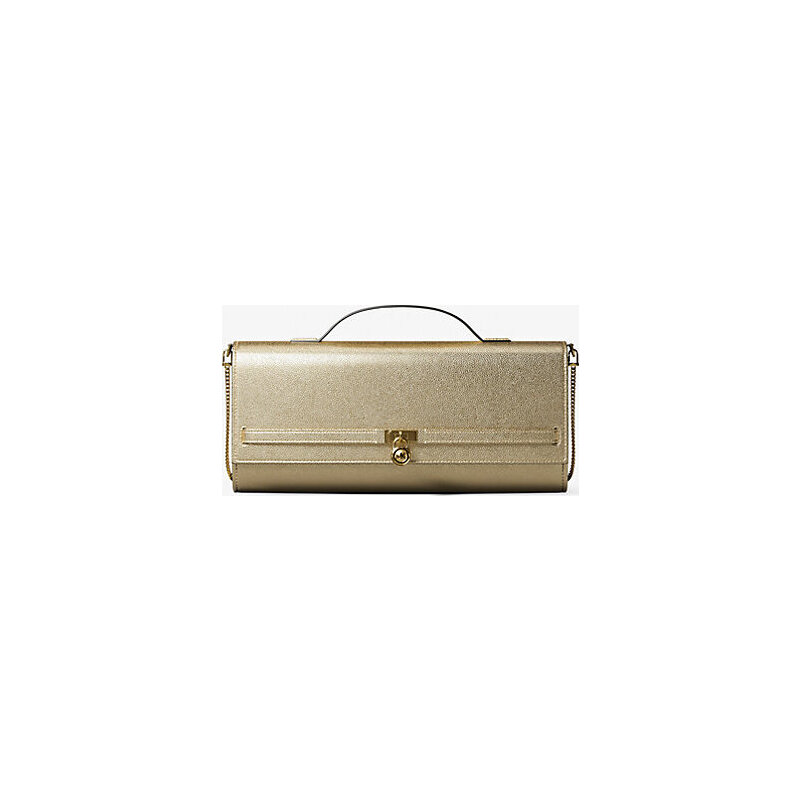 Hamilton Moderne Medium Metallic Leather Convertible Shoulder Bag