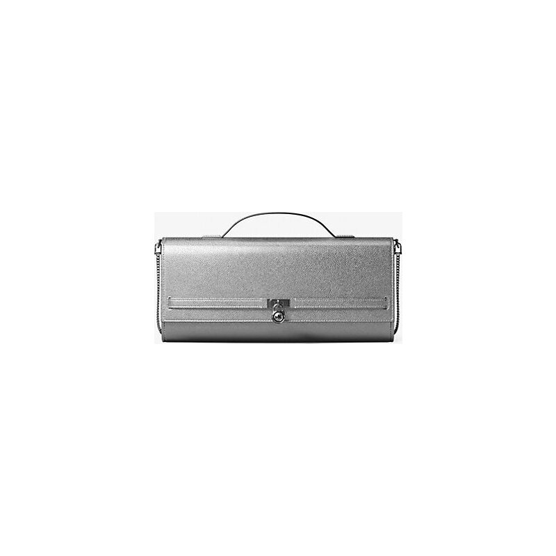 Hamilton Moderne Medium Metallic Leather Convertible Shoulder Bag