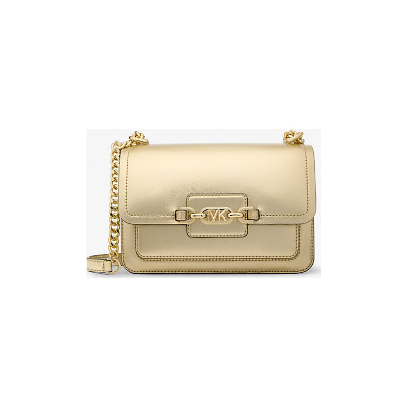 Heather Large Metallic Leather Shoulder Bag