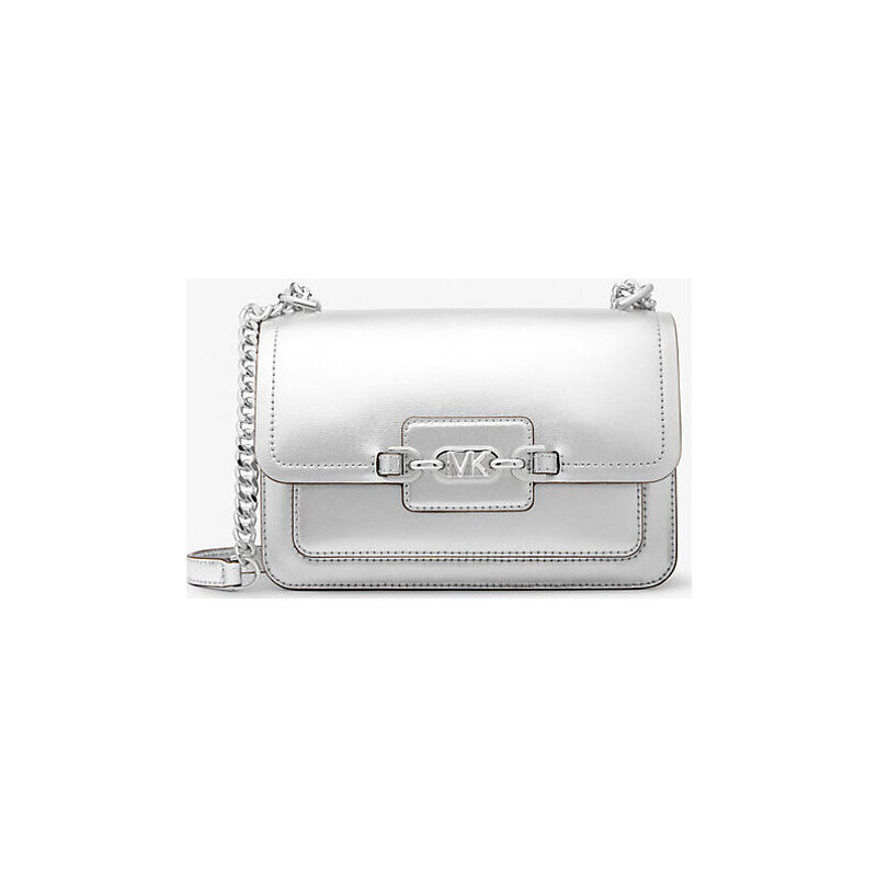 Heather Large Metallic Leather Shoulder Bag