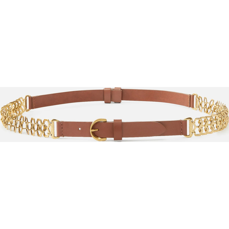 Ceinture avec empiècement en chaîne 2 cm
