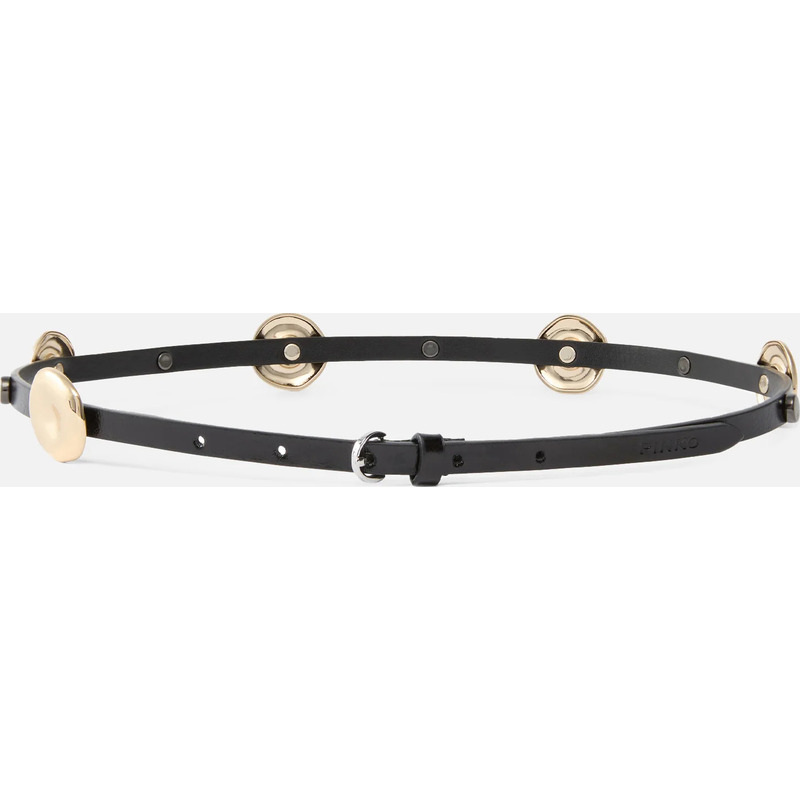 Ceinture fine avec plaques brillantes 1 cm