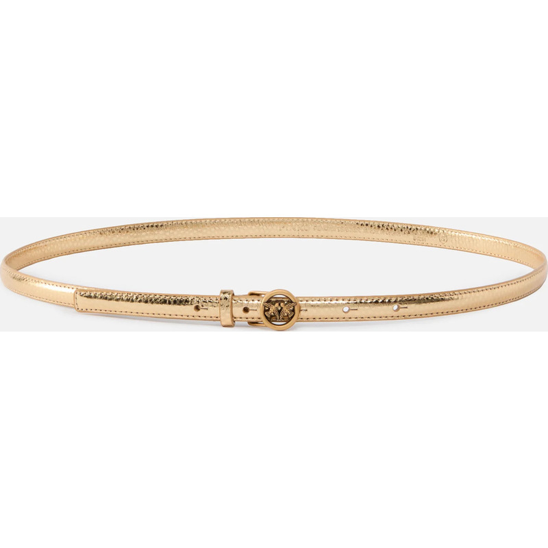 Ceinture fine en cuir lamé 1 cm