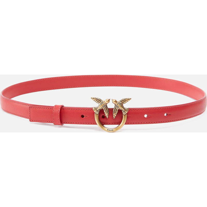 Fine ceinture Love Birds en cuir 2cm