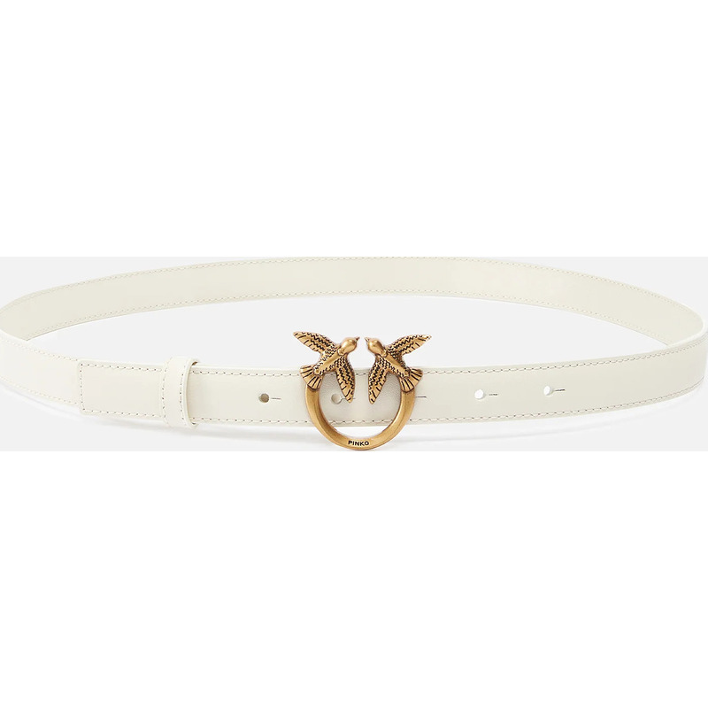 Fine ceinture Love Birds en cuir 2cm