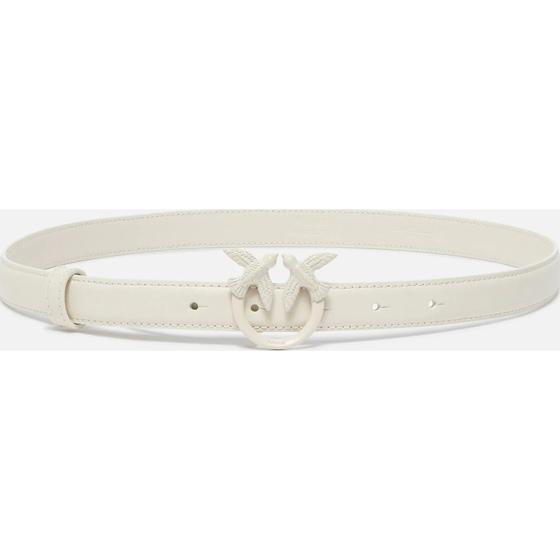 Fine ceinture Love Birds en cuir color block 2cm