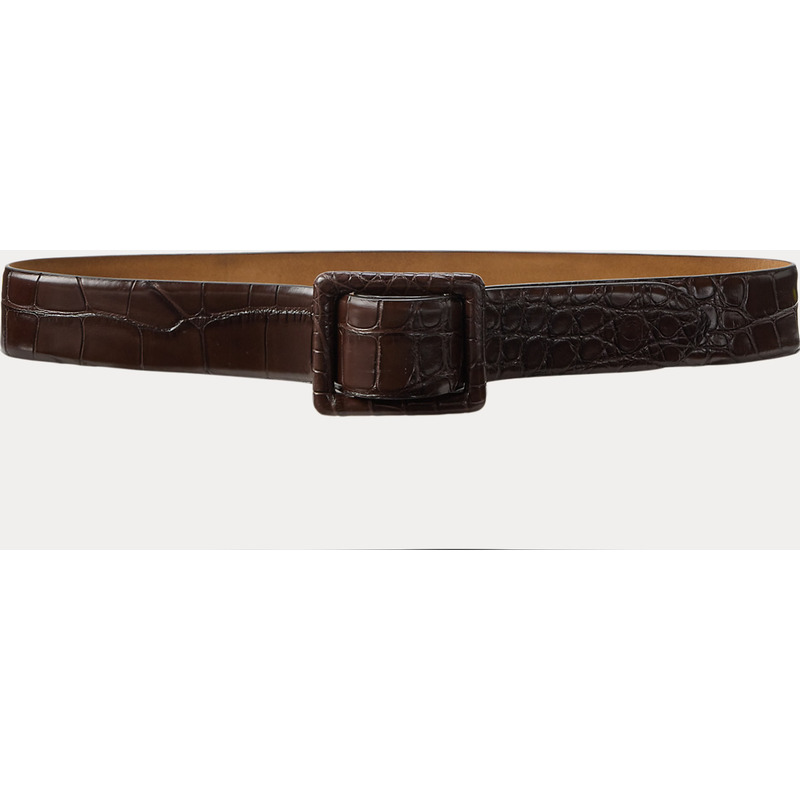 Trench-Buckle Alligator Belt